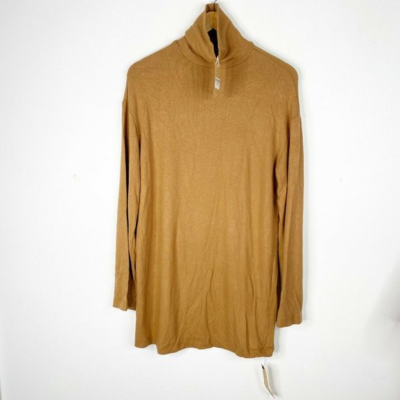 Reformation Womens Butterscotch Aspen Long Sleeve Turtleneck Sweater Dress Sz XS - Picture 3 of 5